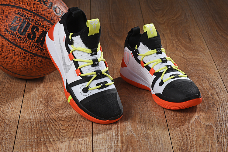 Men Nike Kobe Bryant AD E.P White Black Yellow Orange Shoes